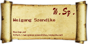 Weigang Szendike névjegykártya